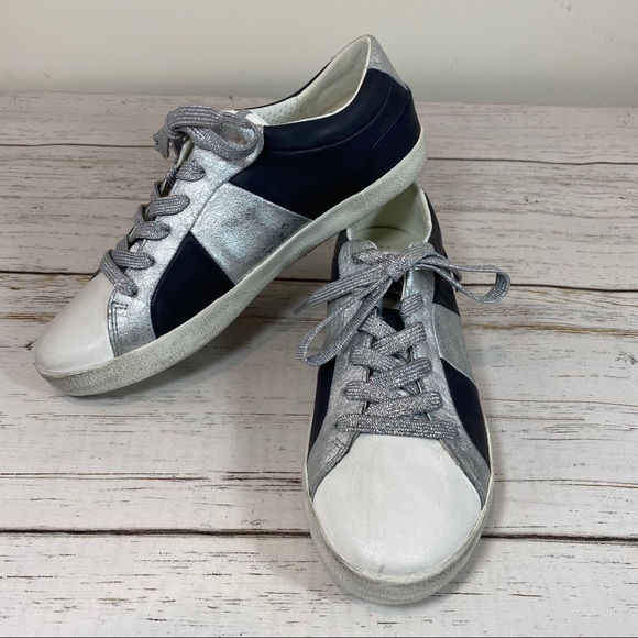 Geox Worley Gray & Silver lace up sneakers - Picture 2 of 10